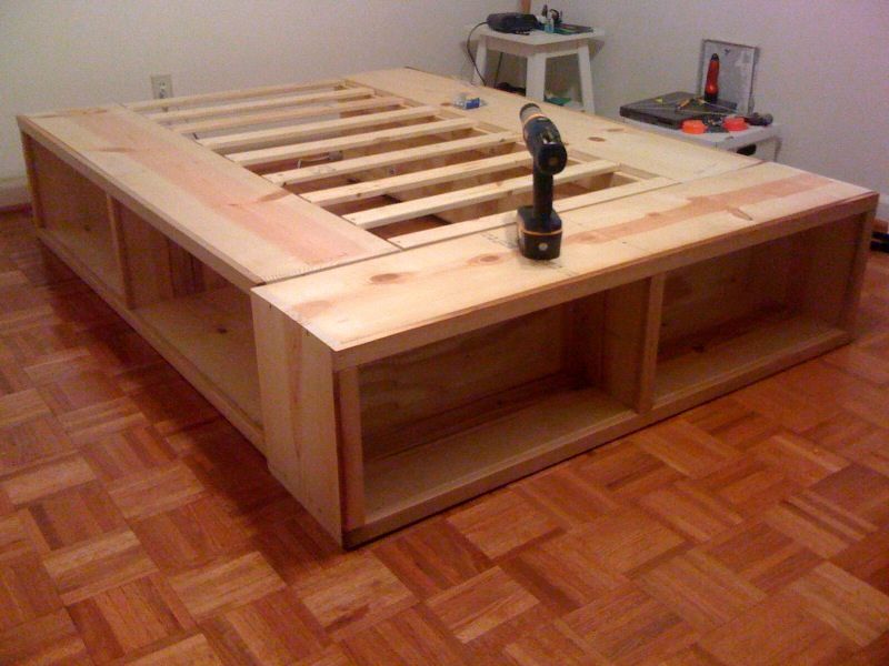 Diy Platform Bed Frame With Storage