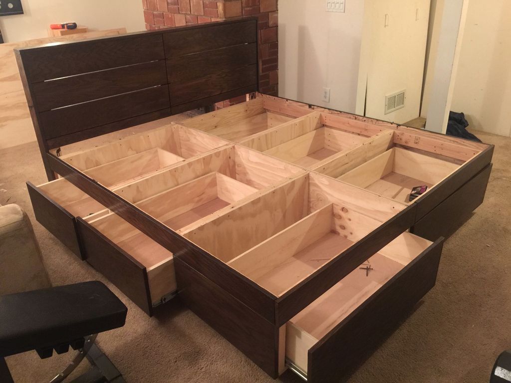 Diy Platform Bed With Drawers