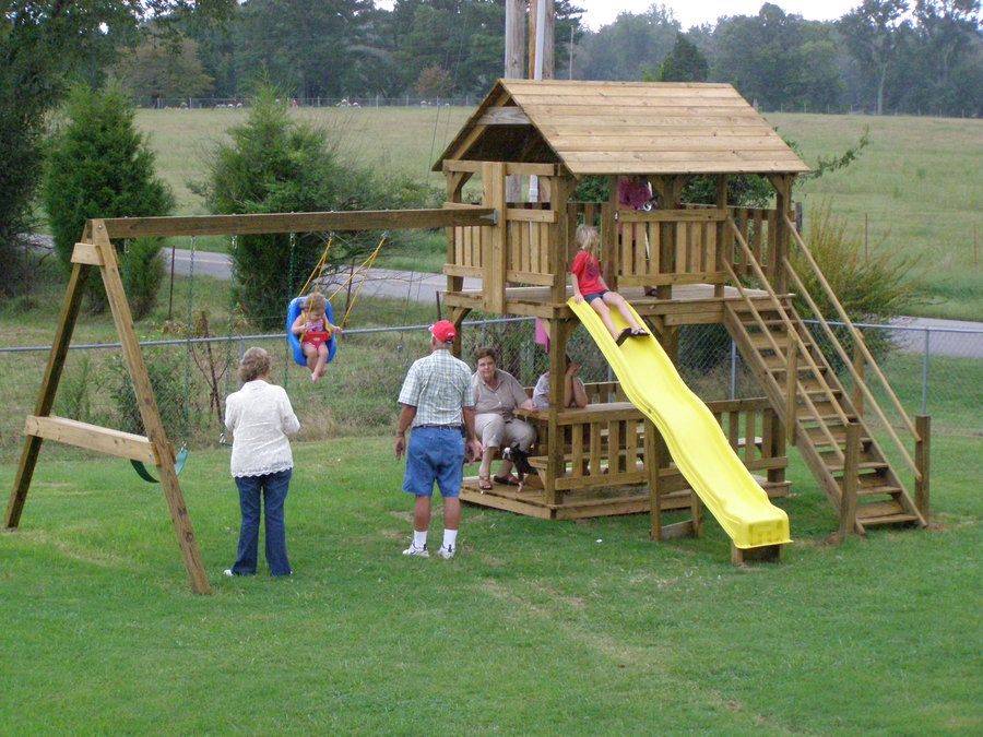 Diy Playhouse Swing Set