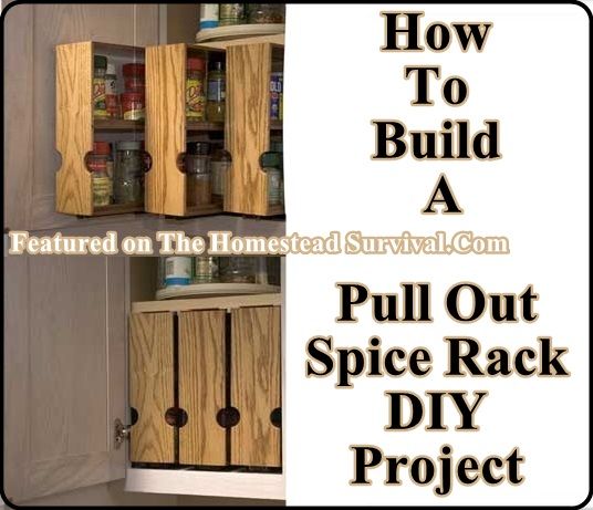 Diy Pull Out Spice Rack Cabinet