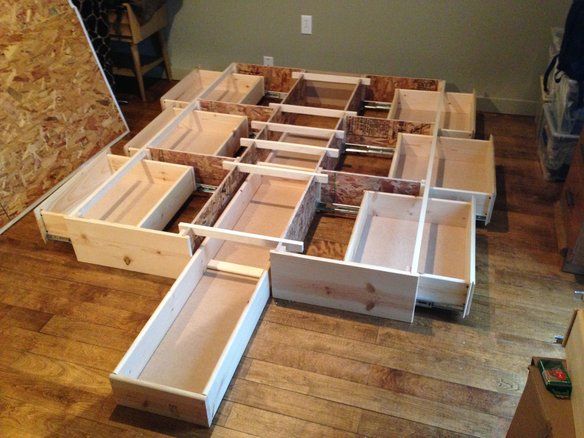 Diy Queen Bed Frame With Drawers