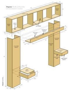 Diy Queen Headboard With Shelves