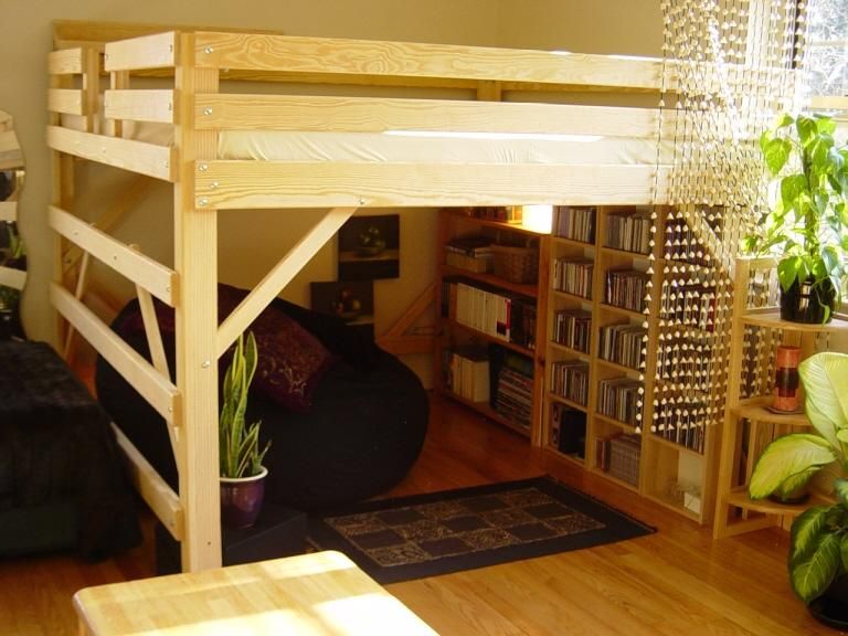Diy Queen Loft Bed With Stairs