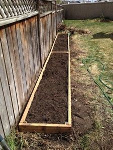 Diy Raised Garden Bed Along Fence