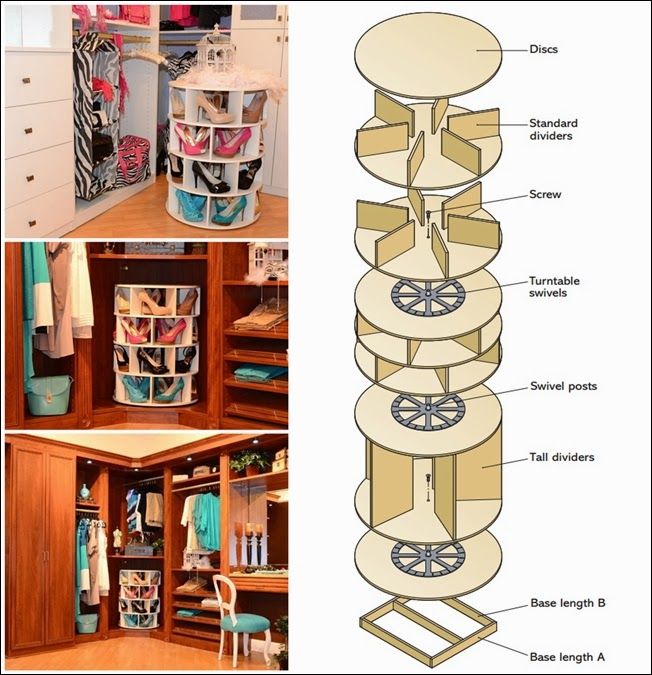 Diy Rotating Shoe Rack Plans