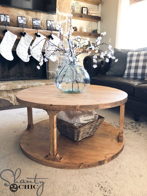 Diy Round Farmhouse Coffee Table