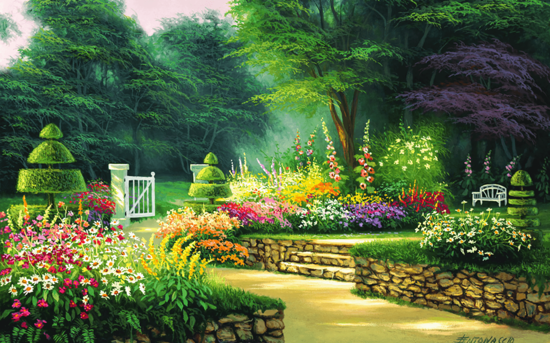 Garden 1080p Png Background Hd